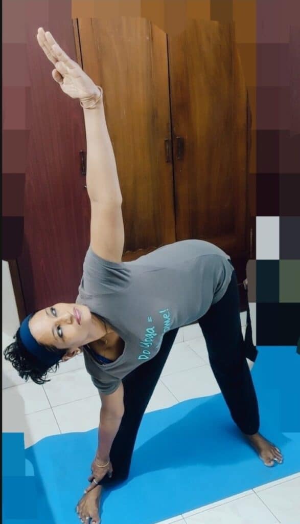   The  Trikonasana , or Triangle Pose, is a one of the best Yoga Asanas for Holistic Personality Development. It also gives the body a great torso stretch! Try it Today! 
