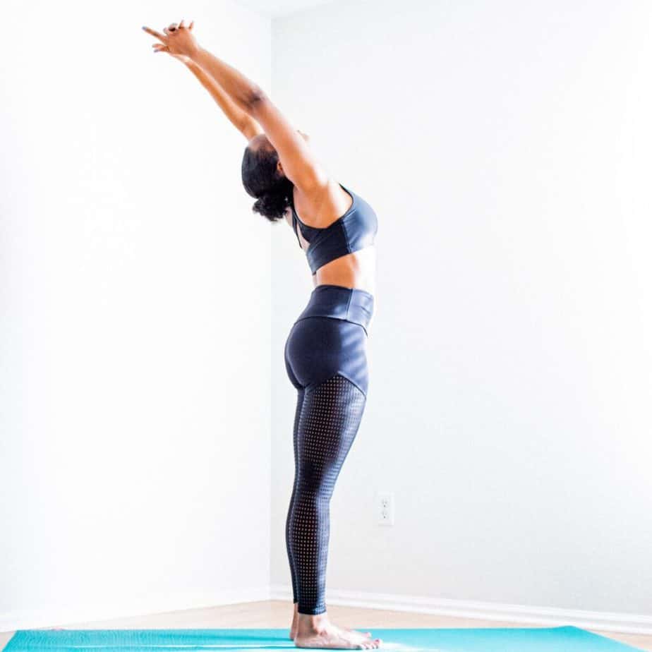 Move from the core as you do Sun Salutation.